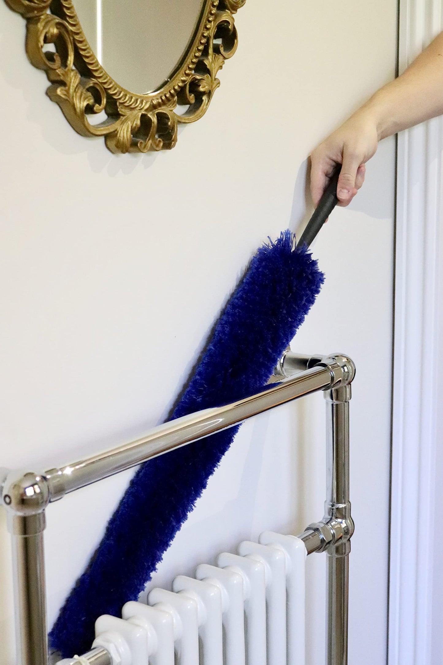 homevalet Radiator Cleaner Brush Super Fluffy Radiator Cleaning Brush Strong And Flexible Thin Extra Long Reach Radiator Duster 80cm Multi-Use Duster Radiator Cleaning Tool