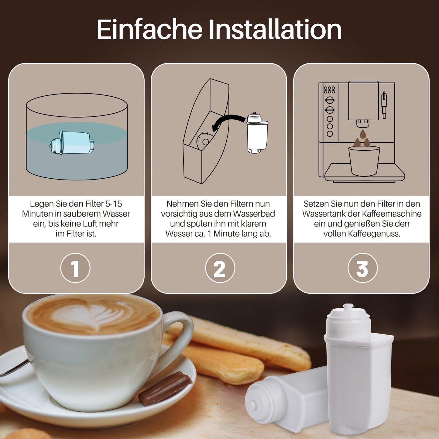 Coffee Water Filter Replacement for Siemens EQ Series, Brita Intenza TZ70003 Siemens, TCZ7003, TCZ7033, Bosch 12008246 Water Filter, BCM8450UC, CM450710 and TCM24RS 3-Pack by GOLDEN ICEPURE 3 (EU)