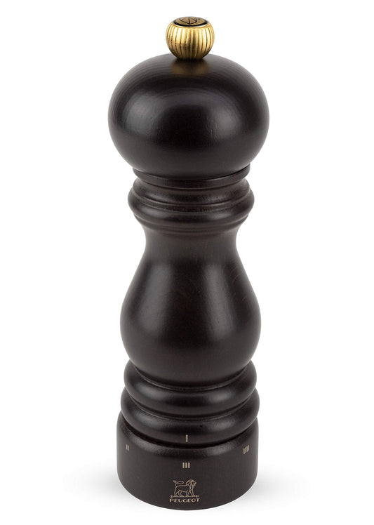 PEUGEOT - Paris u'Select 18 cm Pepper Mill - 6 Predefined Grind Settings - Made With PEFC Certified Wood - Made In France - Chocolate Colour