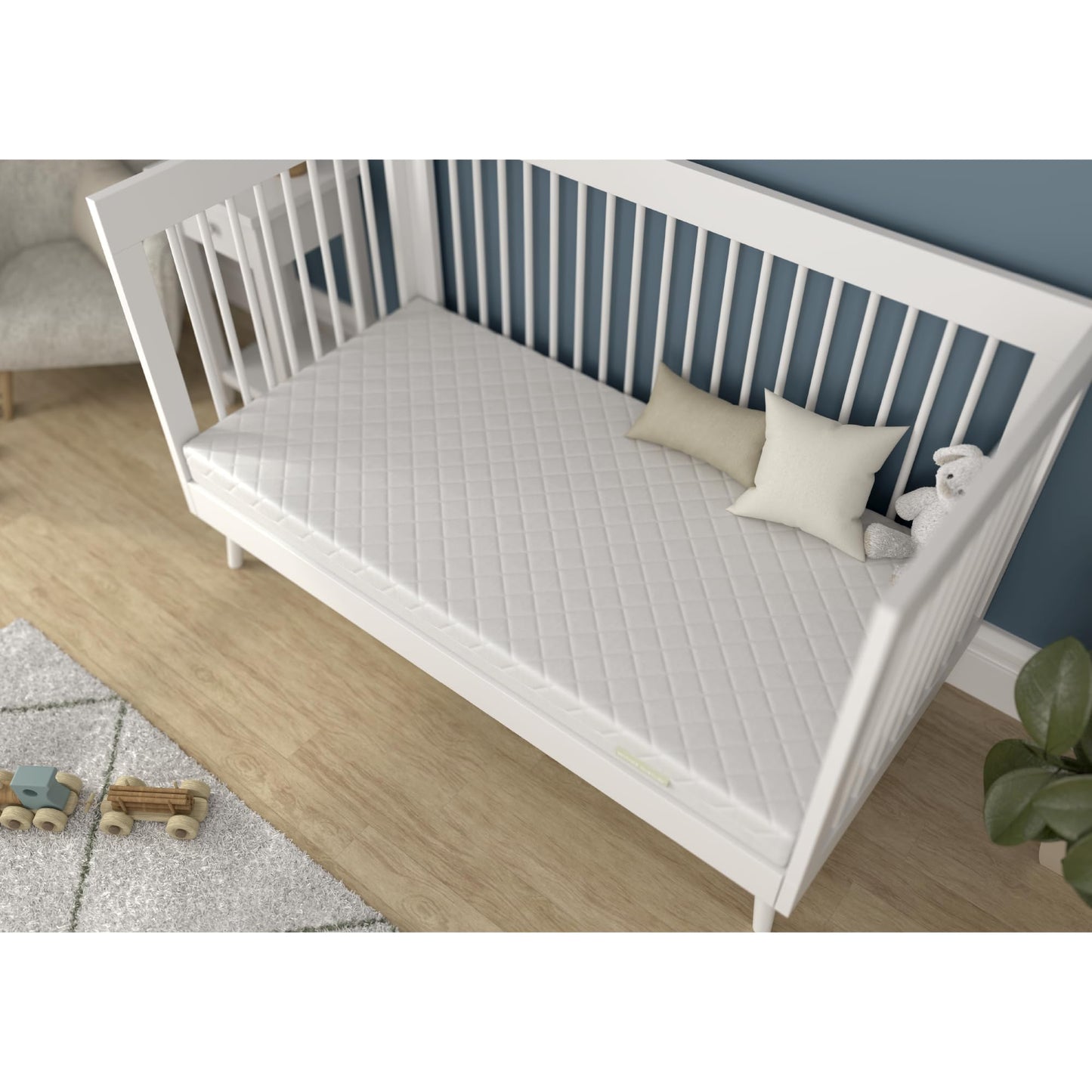 Mother Nurture Classic Quilted Foam Travel Cot Mattress, Polyurethane, 120 x 60 x 5 cm 120 x 60 x 5 cm - Foam