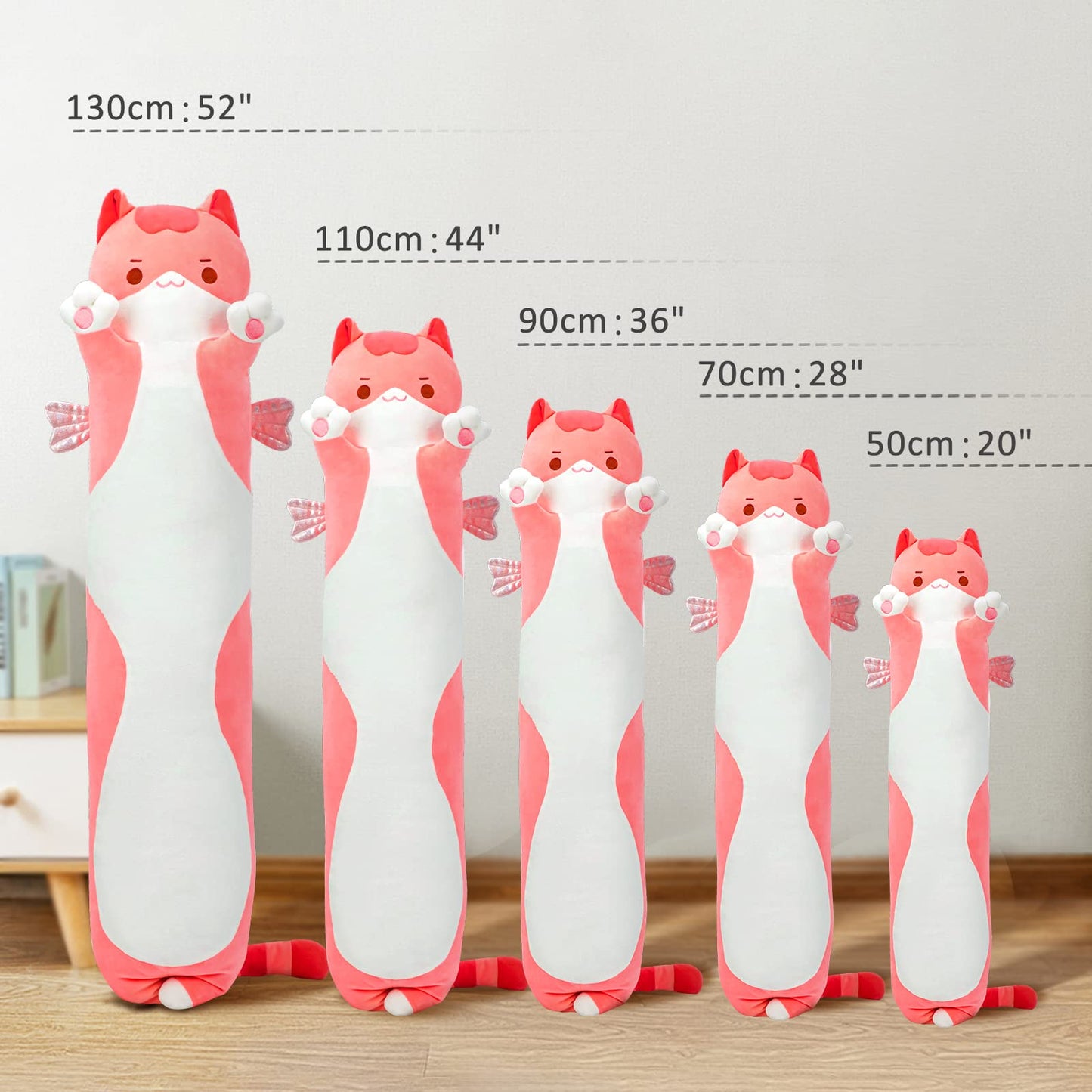 Mewaii 36in Long Cat Plush Pillows Stuffed Animals Squishy Pillows - Plushie Cute Kitty Sleeping Hugging Plush Pillow Soft Toys for Kids(Pink), 36inch/90cm Pink Cat 2023