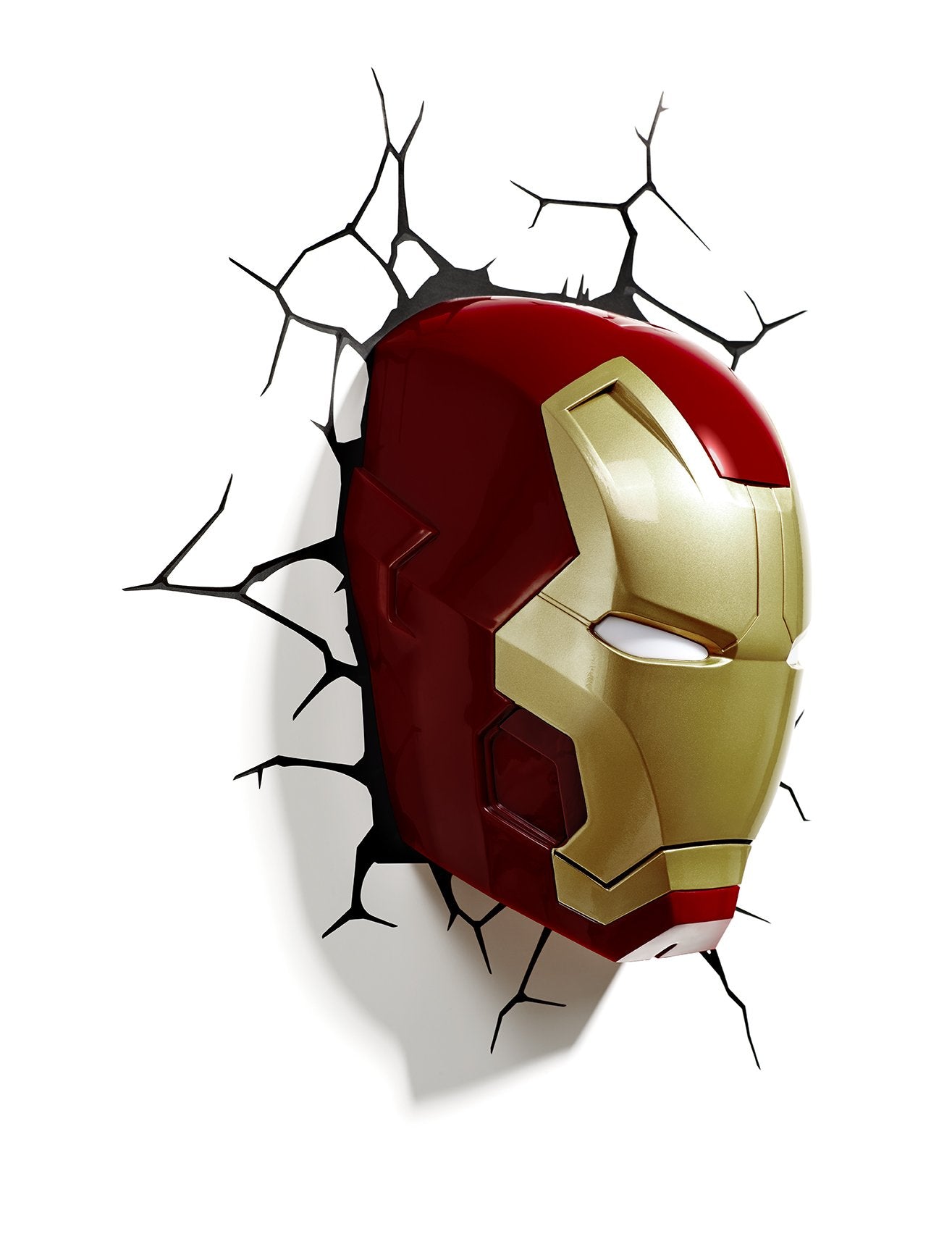 Marvel Iron Man Mask 3D Wall Light, for Not suitable for children under 36 months Red