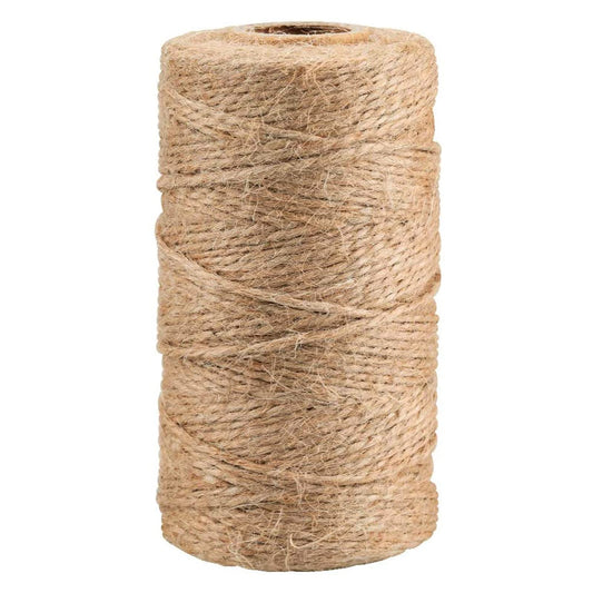 jijAcraft Jute Twine, 328 Feet Garden String, 1.5MM Jute String, 2Ply Natural Garden Twine String, Jute Rope for DIY Arts Crafts, Floristry, Gift Wrapping, Decoration, Bundling, Gardening - Brown 2-Ply 1.5MM 100M