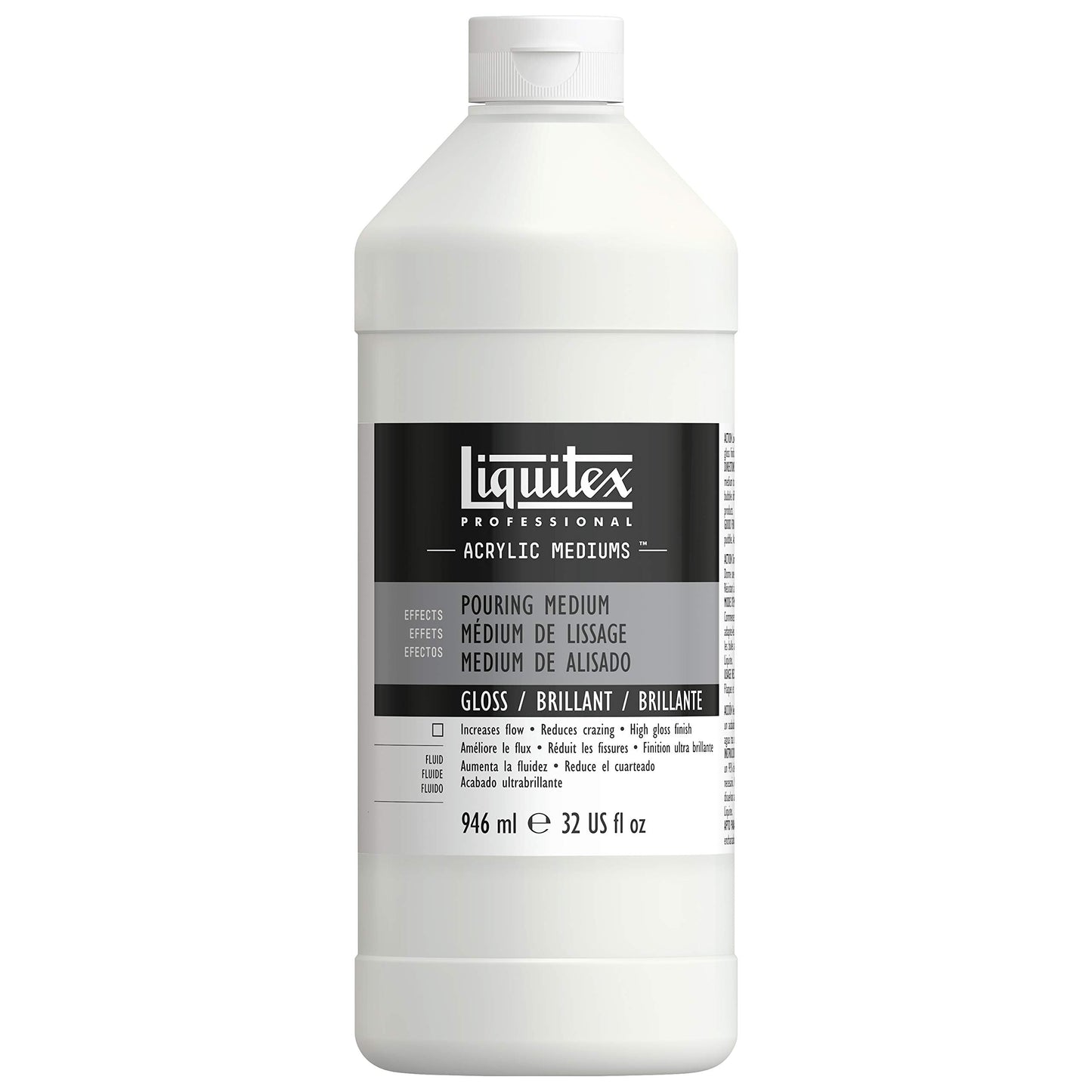 Liquitex Acrylic Professional Pouring Effects Medium for Acrylic Paint, Gloss, 946 ml 946 ml (Pack of 1)