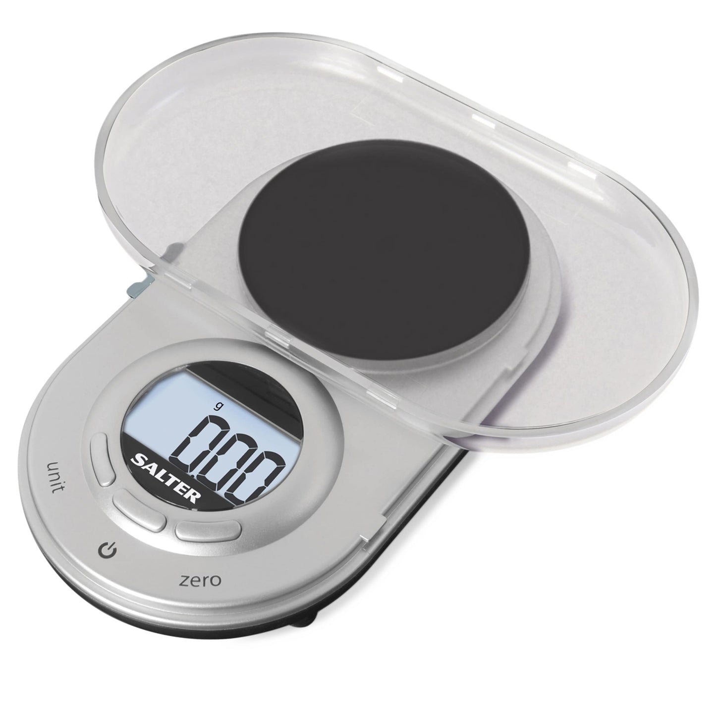 Salter 1260 SVDRA Precision Electronic Scale – Micro Pocket Digital Scales, 500g Capacity, In 0.05g Increments, Neat Storage, Large LCD Display, Compact, Discreet Design, For Jewellery, Spices, Coins Micro Digital Precision Scale