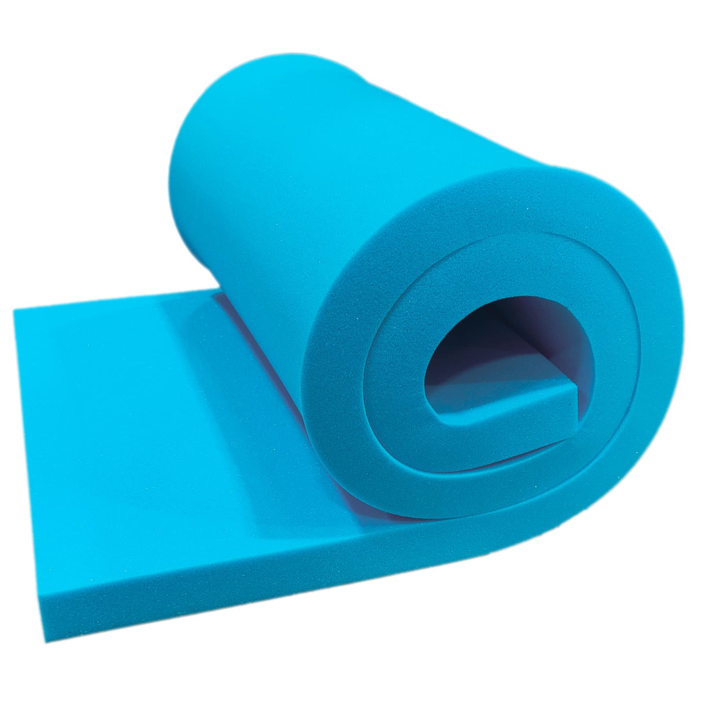 DURAFOAM High Density Blue Firm Foam Sheet For Upholstery, Cushions, Sofa, Beds, Seats, Campervans, Indoor/Outdoor Padding, DIY - DF190B - 80 x 20 x 0.5 inch (200 x 50 x 1.3cm) 80 x 20" (200 x 50cm) 0.5" (~1.3 cm) Thick