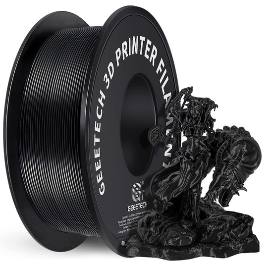 PLA Filament 1.75mm Black, GEEETECH New 3D Printing Filament PLA for 3D Printer and 3D Pen, 1kg 1 Spool A-Black