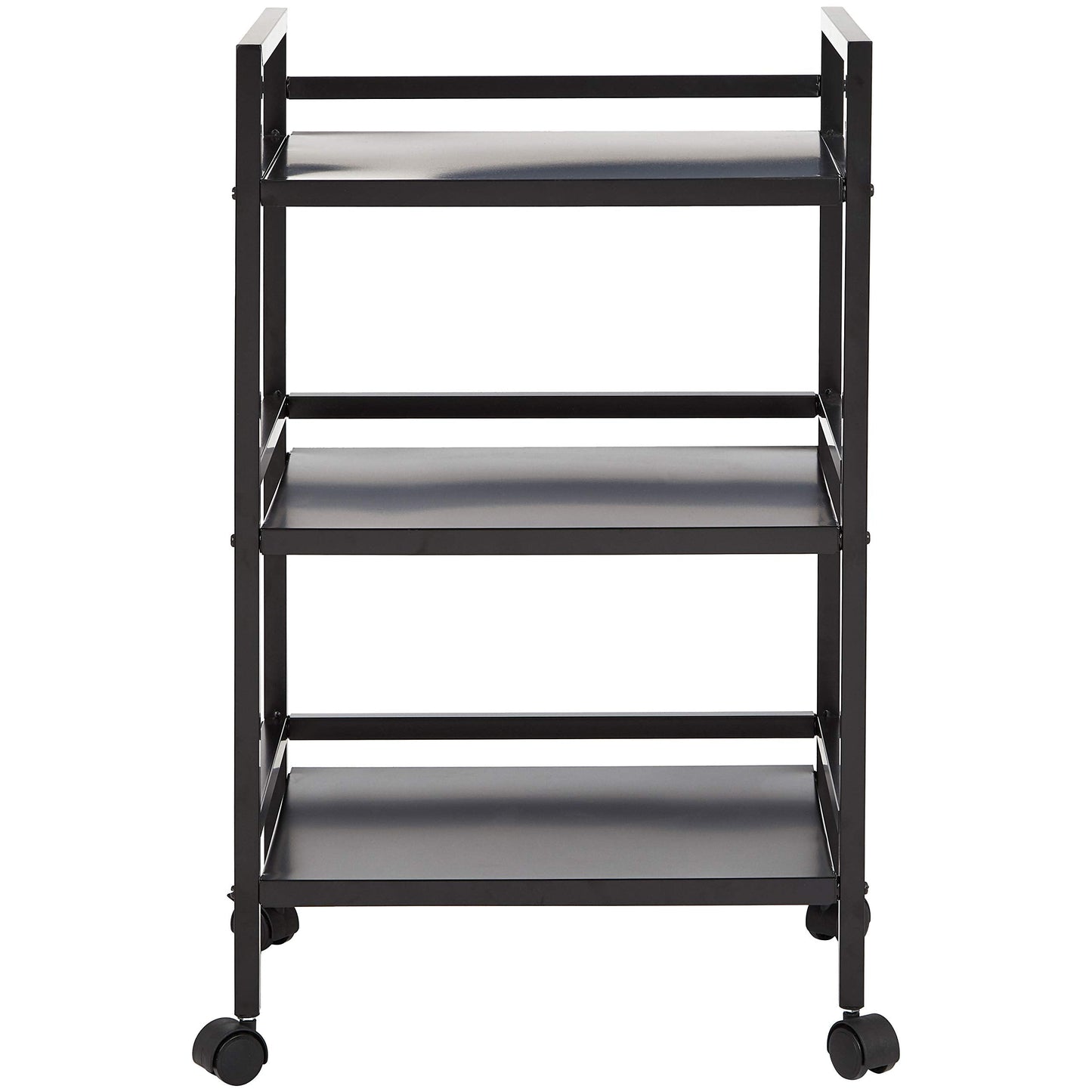 Amazon Basics Kitchen Trolley Metal Serving Cart With 3 Tier Storage, Black Single