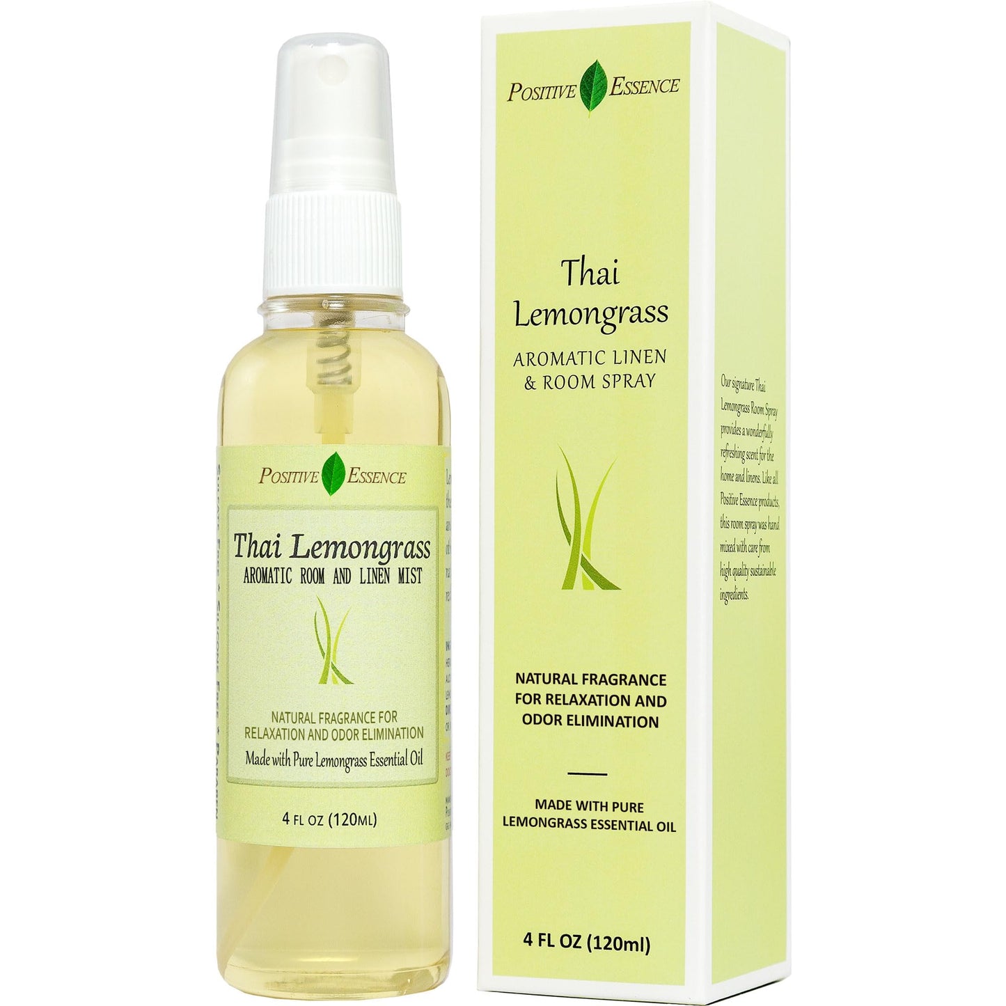 Thai Lemongrass Linen and Room Spray, Natural Air Fresheners Made with Pure Lemongrass Essential Oil, Bathroom Air Freshener, Relaxing Pillow Spray Home Fragrance 120.00 ml (Pack of 1)