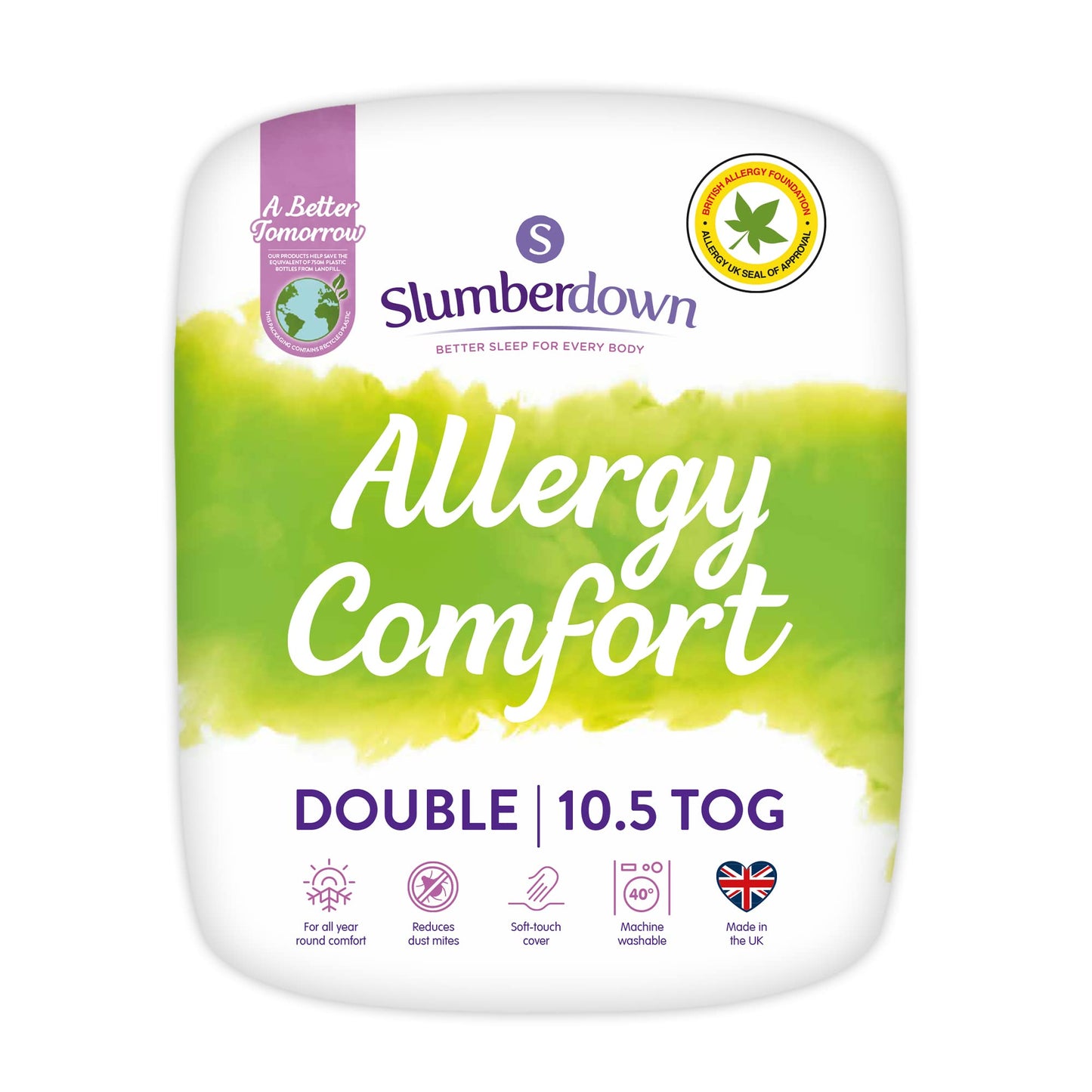 Slumberdown Allergy Comfort Double Duvet 10.5 Tog All Year Round Duvet Double Bed Allergy Comfort 10.5 TOG