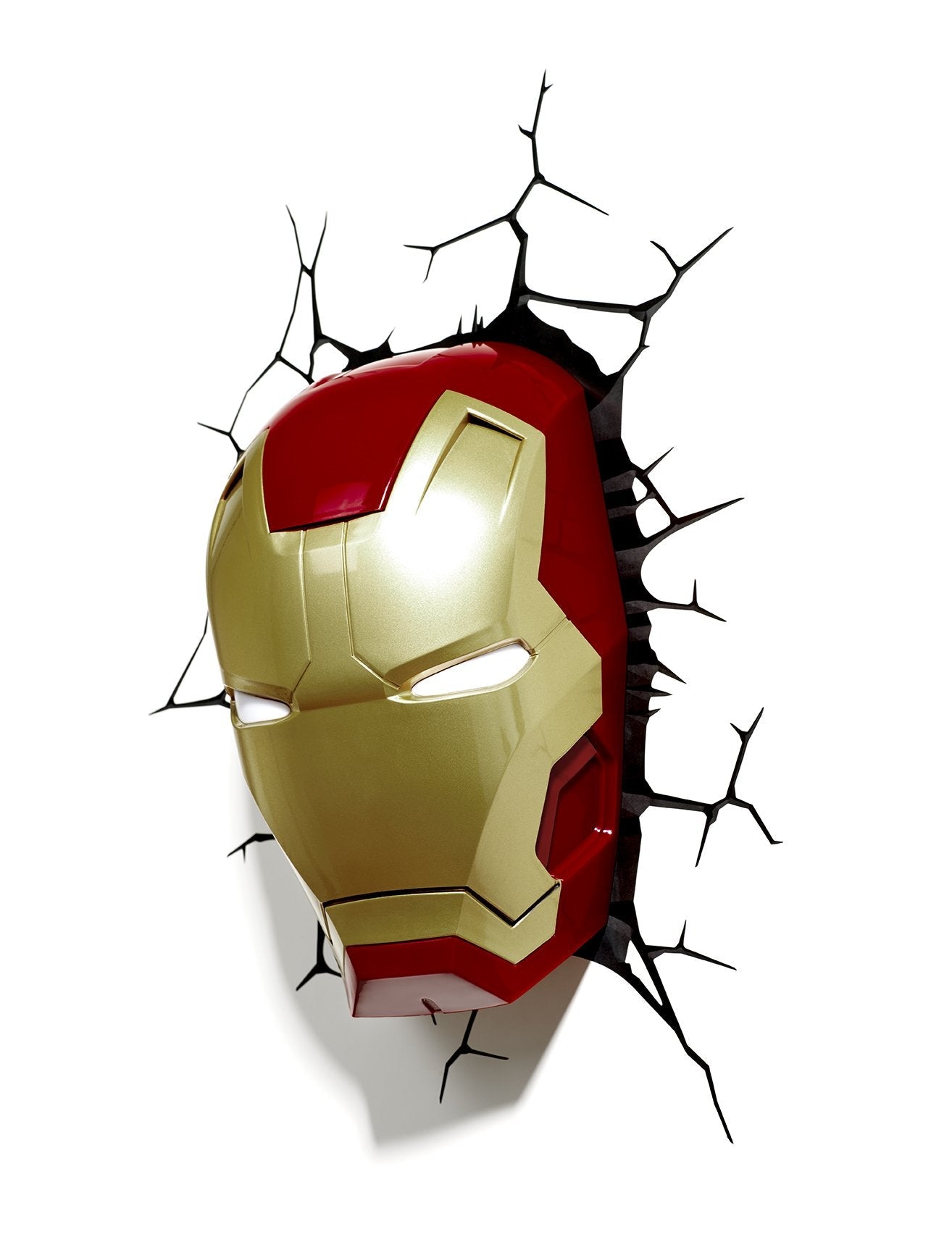 Marvel Iron Man Mask 3D Wall Light, for Not suitable for children under 36 months Red