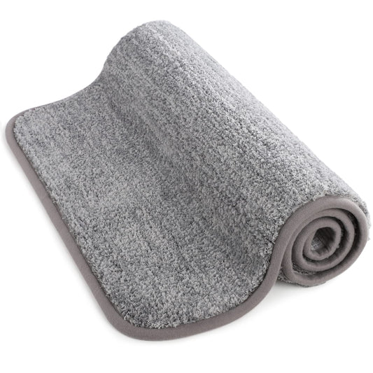 Lifewit Indoor Doormat Super Absorbent Water Low Profile Mats Machine Washable Non Slip Rubber Entrance Rug for Front Door Inside Dirt Trapper Mats Shoes Scraper, Grey, 122 x 76 cm Gray 76 x 122 cm