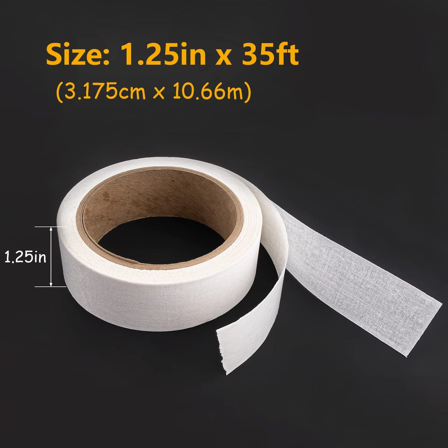 Self-Adhesive Linen Hinging Tape-White 1.25"X35'