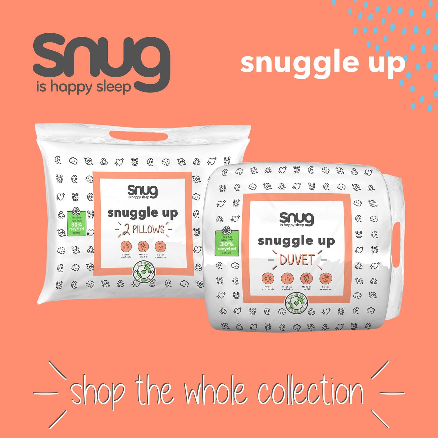 Snug Snuggle Up Duvet - 13.5 Tog Cosy Winter Hypoallergenic Duvet - Double Bed