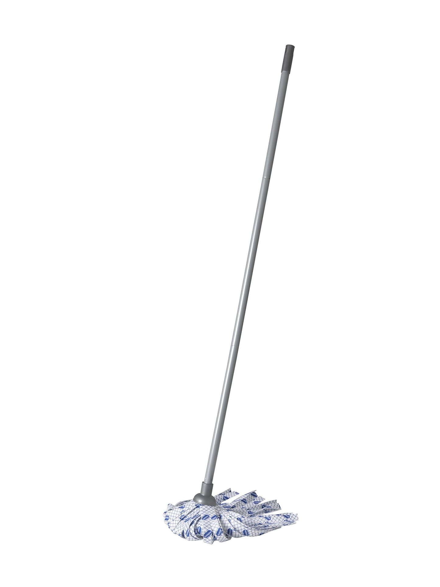 Addis Cloth Mop With 3 Piece Handle In Blue, White And Grey