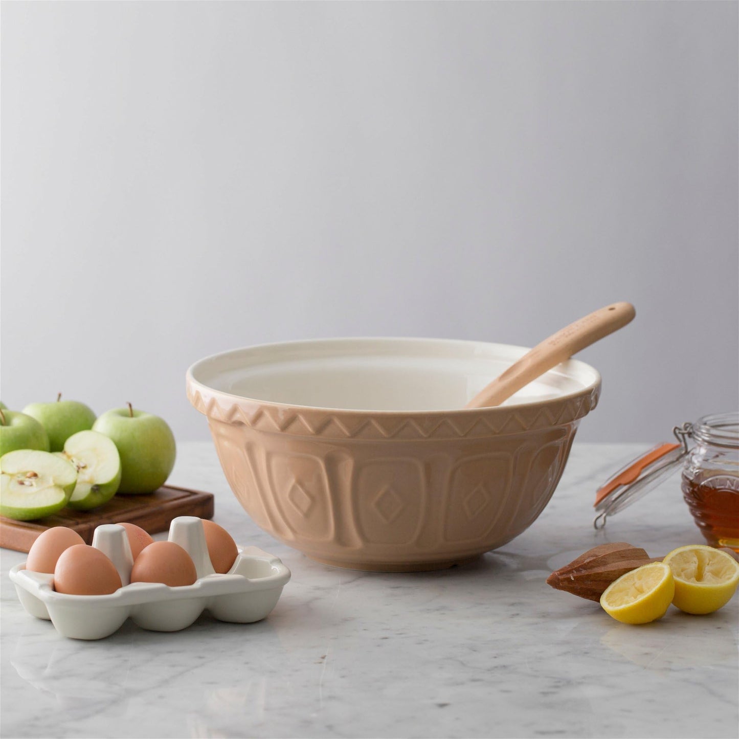 Mason Cash Cane Collection Beige 29 cm Chip Resistant Earthenware Mixing Bowl 4 Litre/30 cm