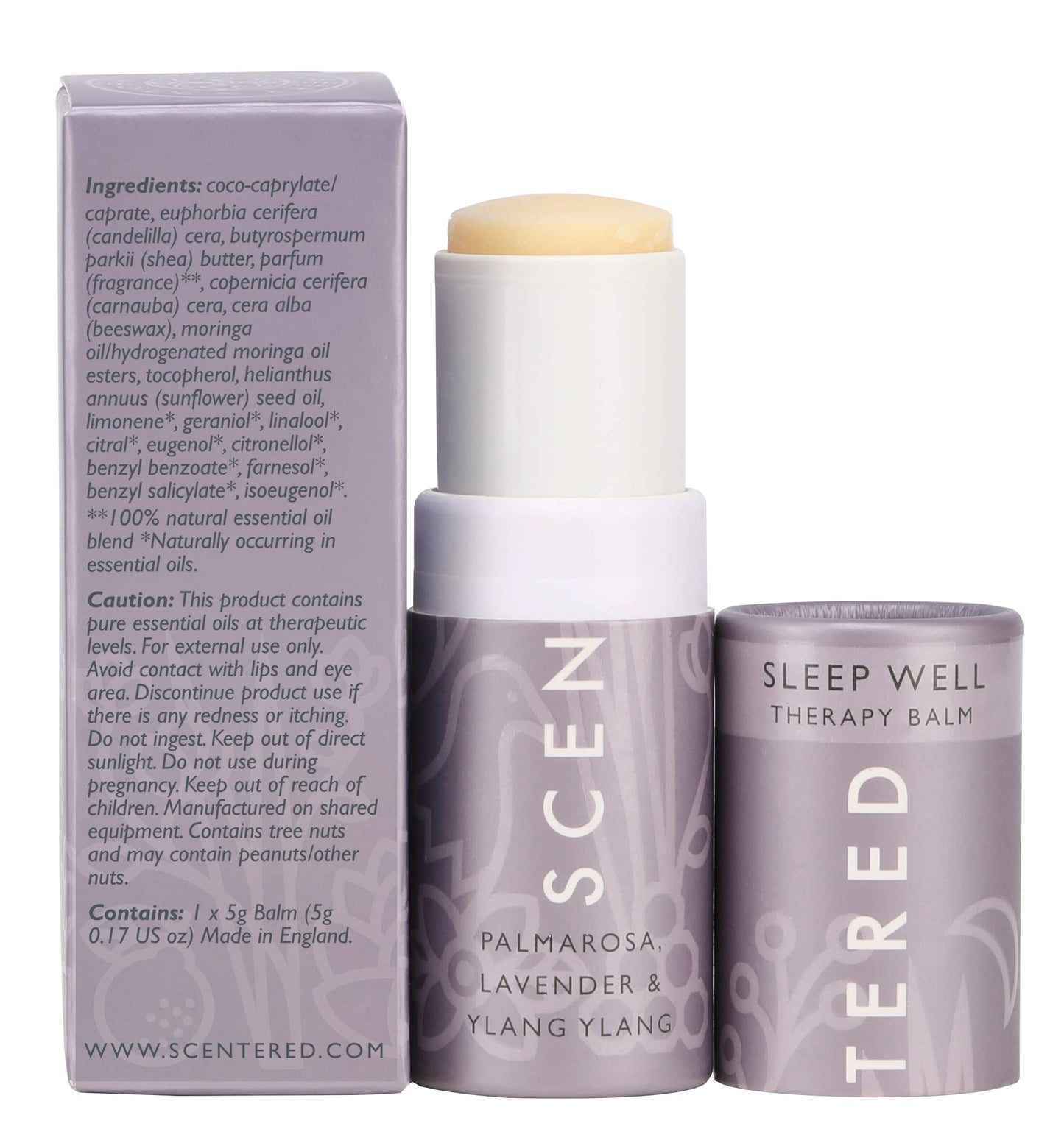 Scentered Sleep Well Aromatherapy Essential Oils Balm Stick - Sleep Aid for Restful Sleep - Lavender, Chamomile, Ylang Ylang Essential Oil - Relaxation Gifts for Women