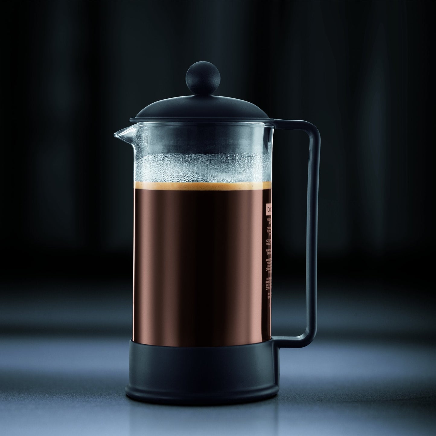 BODUM 1543-01US Brazil 3 Cup French Press Coffee Maker, Black, 0.35 l, 12 oz Single 0.35 L (12 oz)