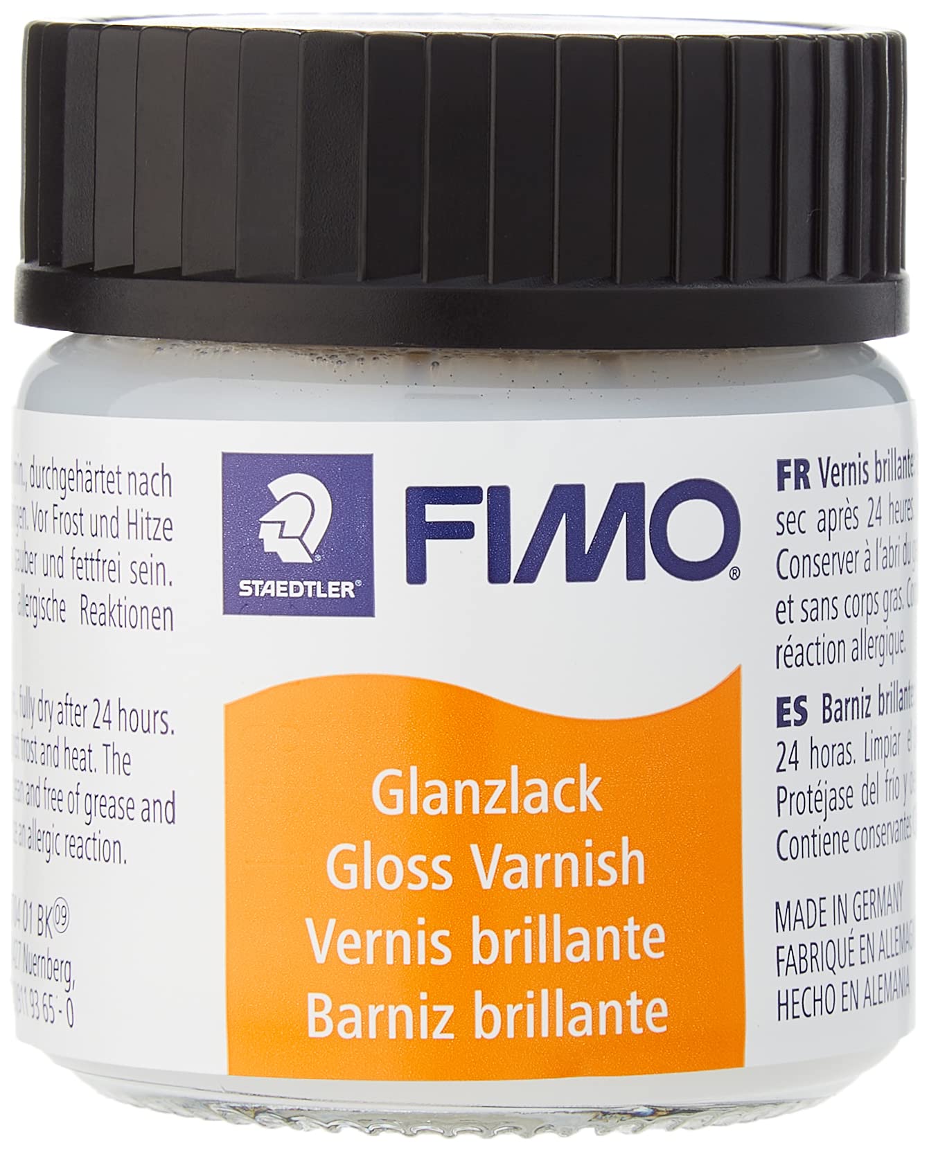 STAEDTLER 8704 01 BK FIMO Clear Gloss Varnish for Polymer Modelling Clay - 35ml (Pack of 1)