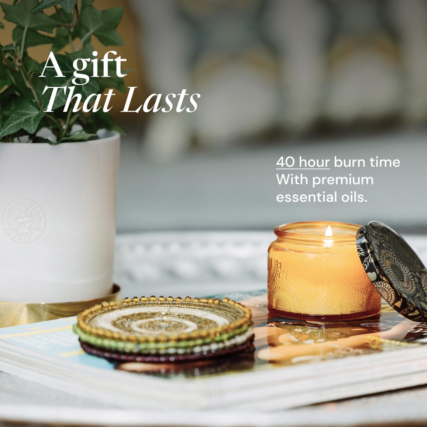 50th Birthday Gifts for Women – Scented Candles Gifts for Women – Elegant & Fun Gift Box 'Fabulous at 50' with 4 Aromatherapy Scented Candles for Her 50th Birthday