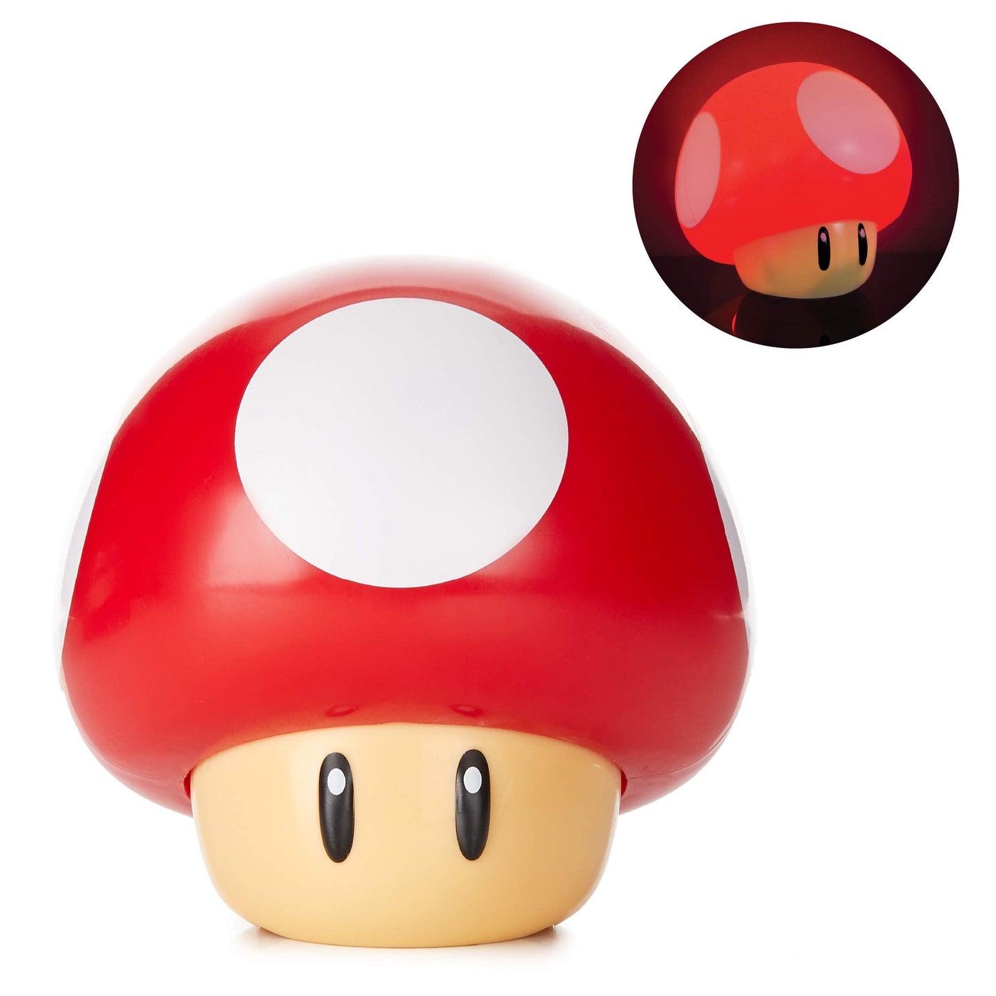 Paladone Super Mario Bros Toad Mushroom Light with Sound, Collectable Light Up Figure, Multi-Colour Single Retro