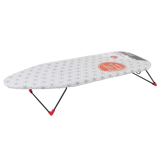 Russell Hobbs LA054012 Table Top Ironing Board – Small Foldable Ironing Table, Non-Slip Feet, Lightweight & Compact, 100% Machine Washable Cotton Cover, Travel/Small Homes, Left & Right-Handed Users