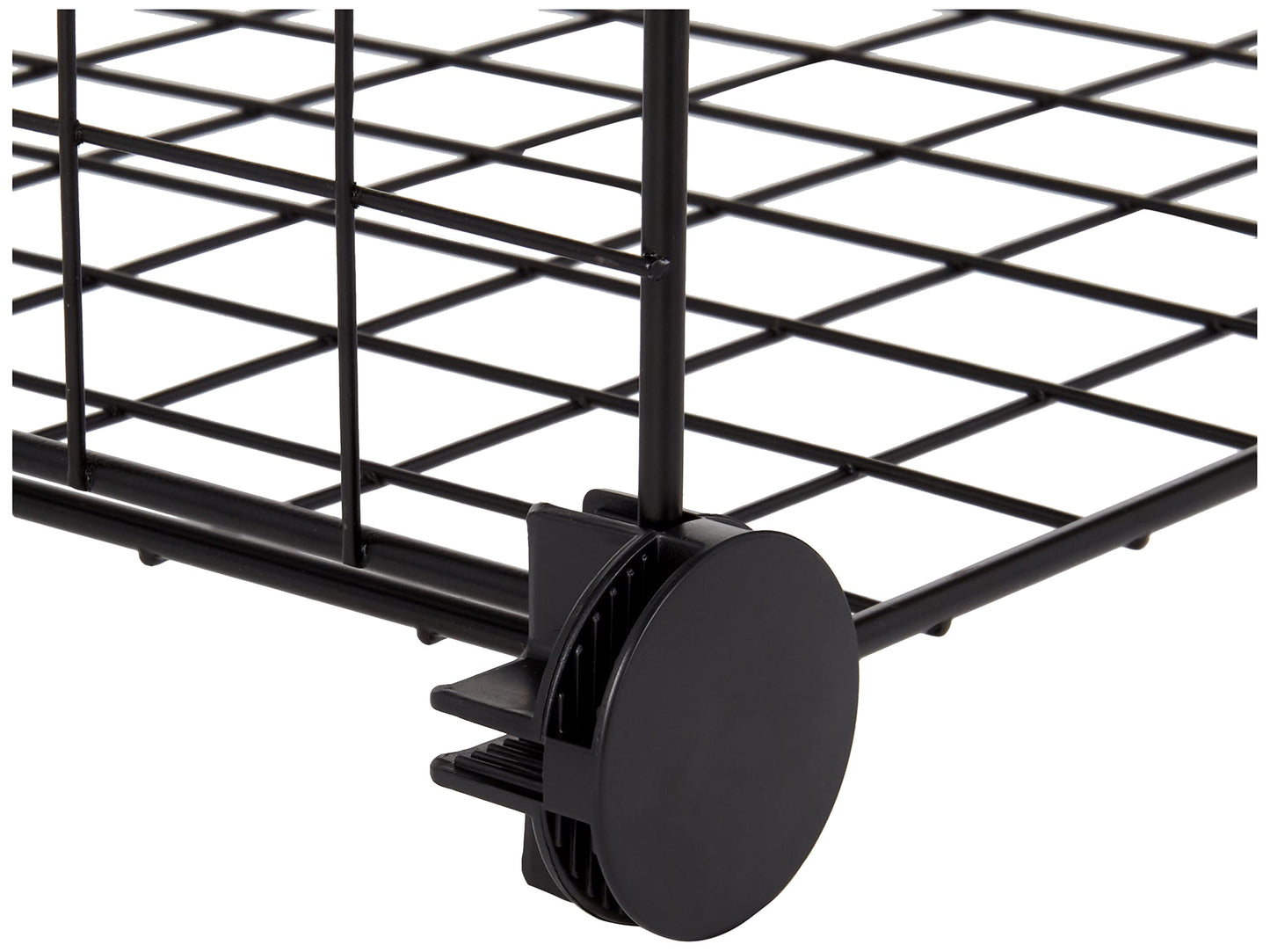 Amazon Basics 4 Cube Wire Storage Shelves, Black, 37 cm D x 77 cm W x 77 cm H Four Cube