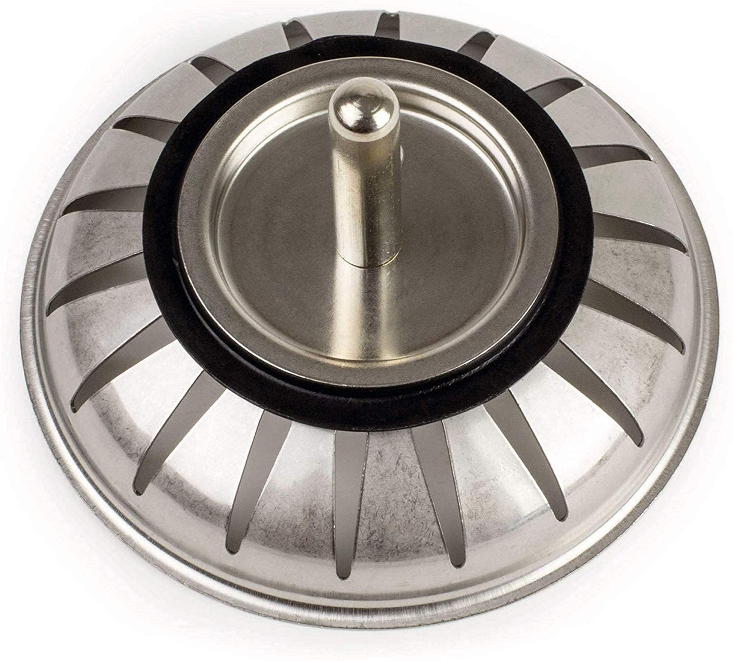 Andrew James Stainless Steel Sink Strainer Plug for Food Waste | 83mm Diameter Drain Basket Filter | Prevent Blocked Drains & Unwanted Smells in the Kitchen| Durable Design Suitable for Regular Use (83mm Single Pack) 1 83mm x 1