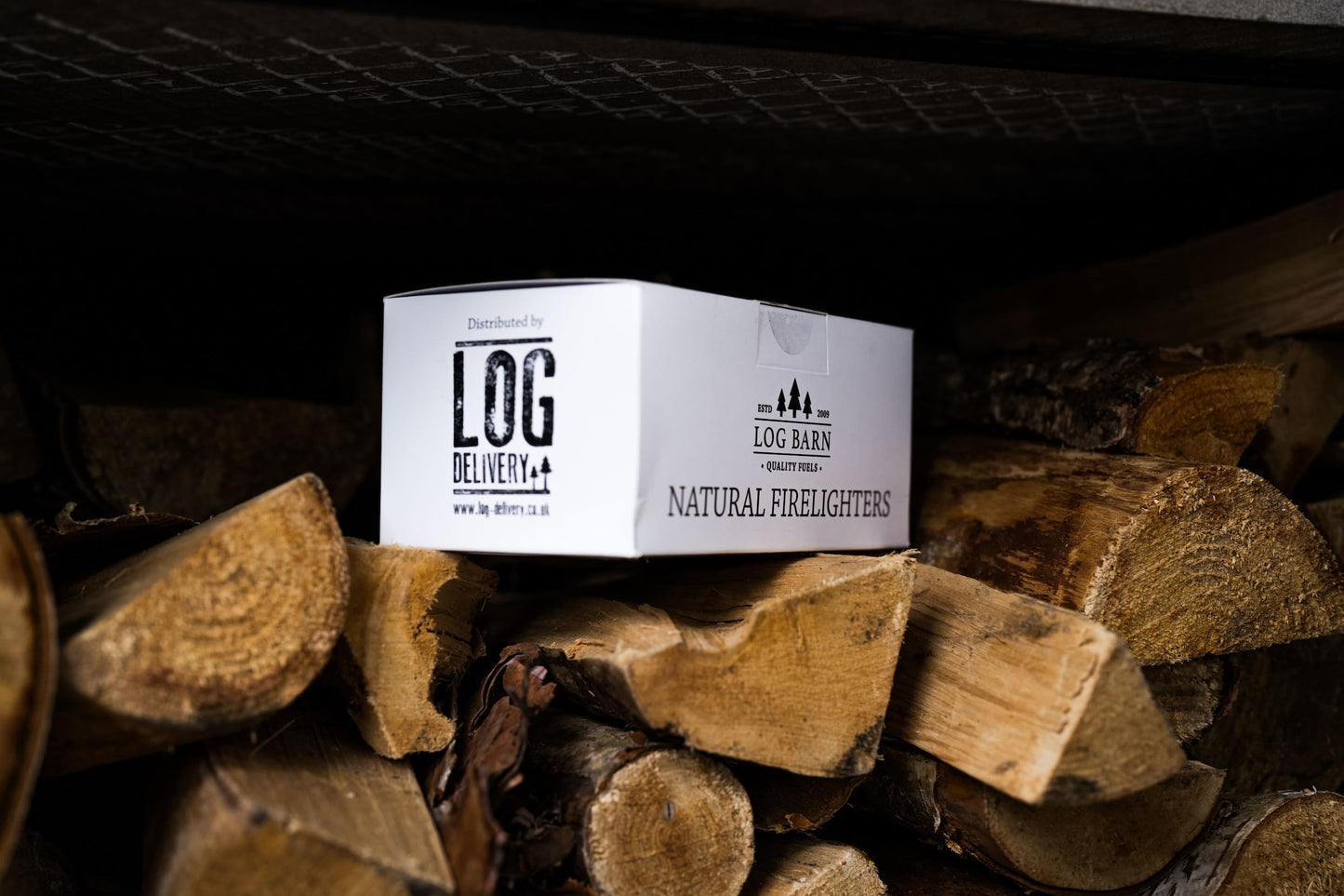 Log-Barn 40 natural eco wood firelighters, wood wool flame fire starters great for lighting fires in stoves, BBQ's, pizza ovens, smokers, charcoal starter for lighting charcoal barbecue, camping fires 40 PCS