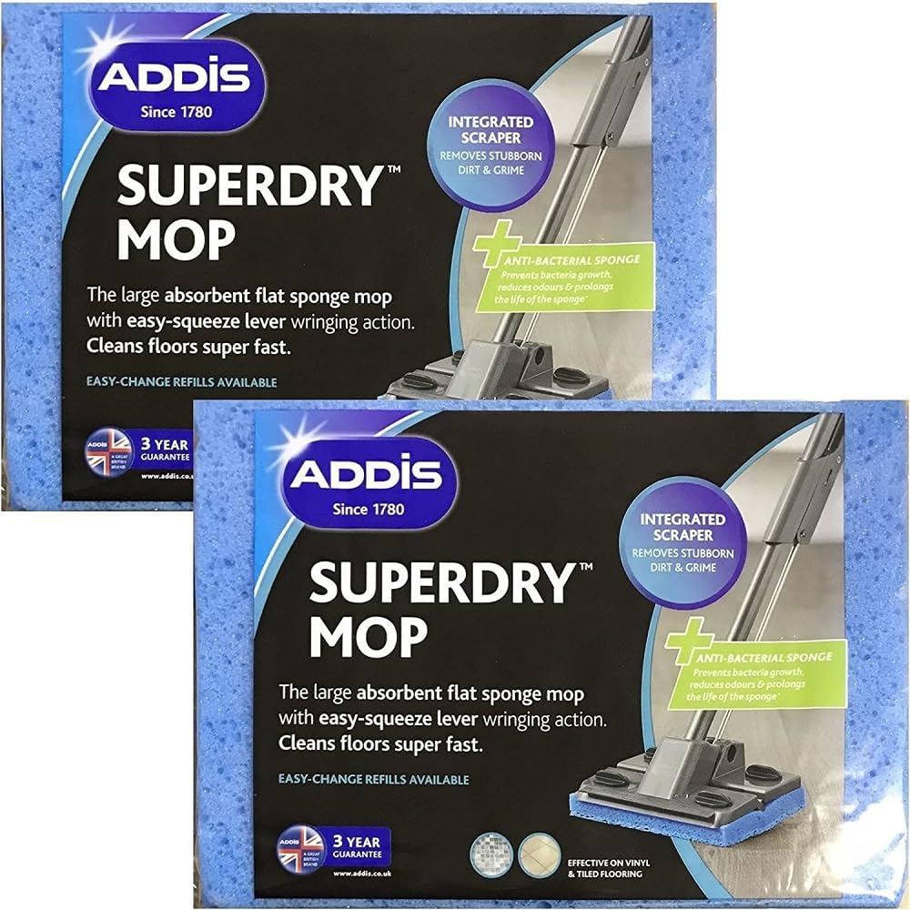 Addis Superdry Mop in Graphite, Black, 1-Pack