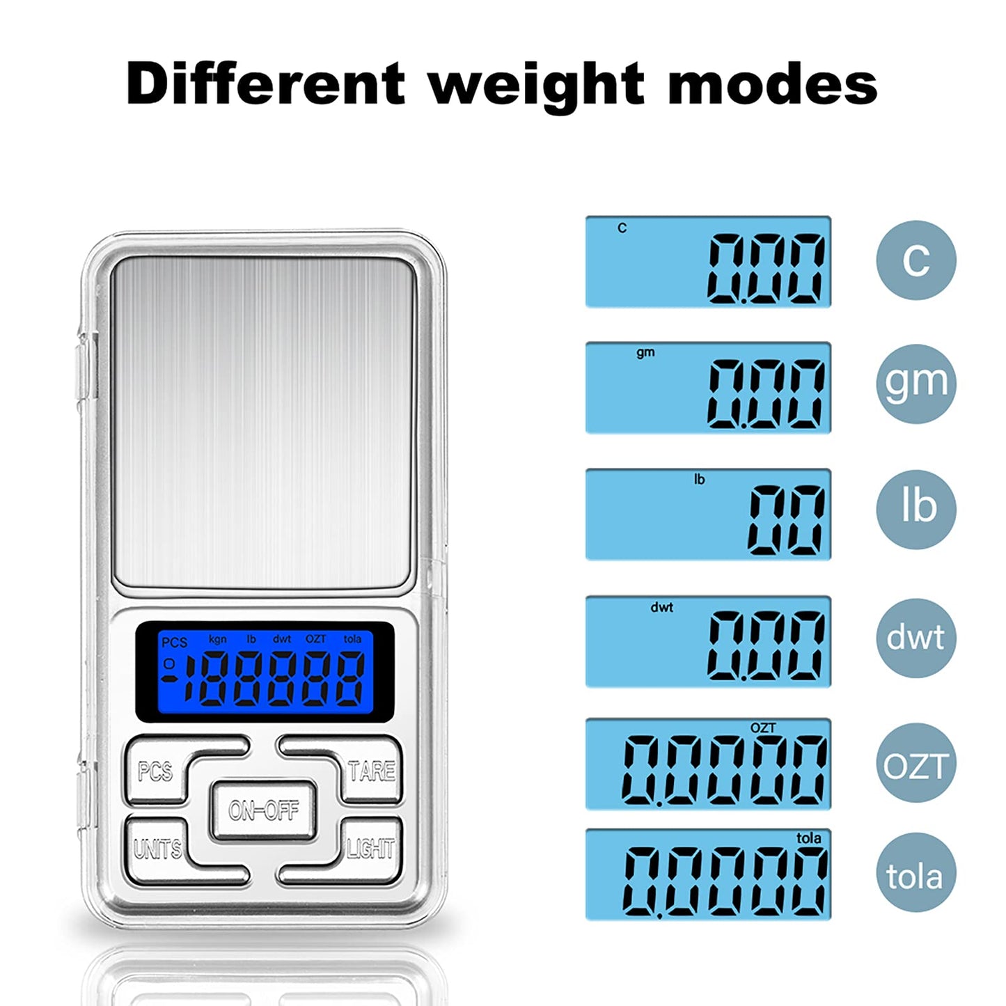 Portable Digital Weighing Scale 0.01g x 200g Precise Mini Pocket Scale For Gold Jewellery Collectibles Food Herbs and Coffee with Back-Lit LCD Display 12X6