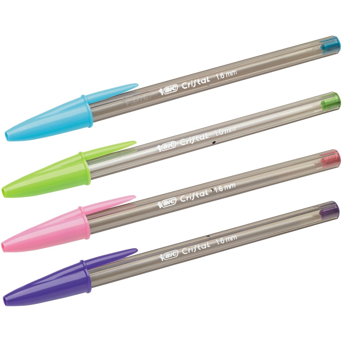 BIC Cristal Ballpoint Pens - Pack of 8 - Assorted Colours (Fashion + Standard) - 1.6 mm Tip with Smooth Writing