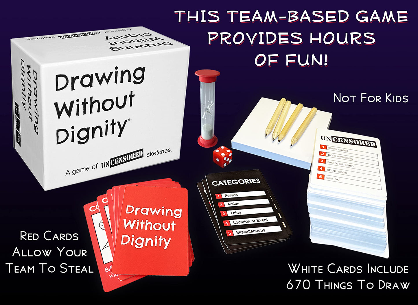 Drawing Without Dignity - A Party Game of Uncensored Sketches