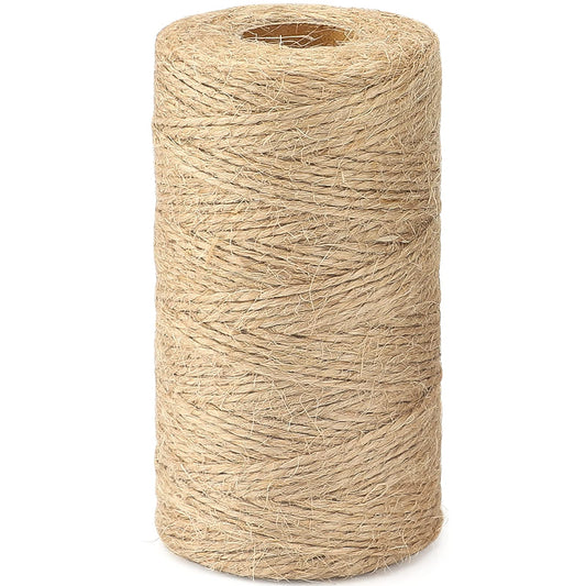 G2PLUS Jute String Twine 1.5MM, 100M Natural Garden Jute Rope, 2 Ply Art and Crafts Linen String Brown for DIY Craft; Gardening Use 1.5MM x 100M