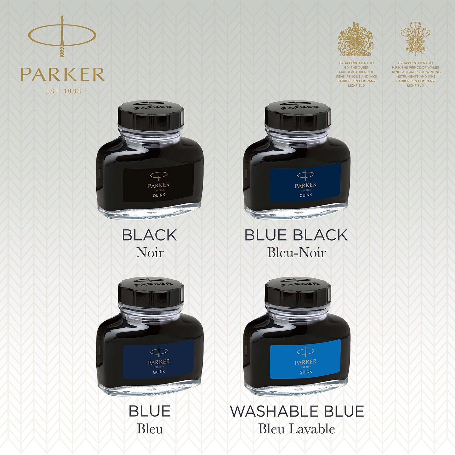 Parker Fountain Pen Ink Bottle | Blue QUINK Ink | 57 ml Fountain Pen Refill box