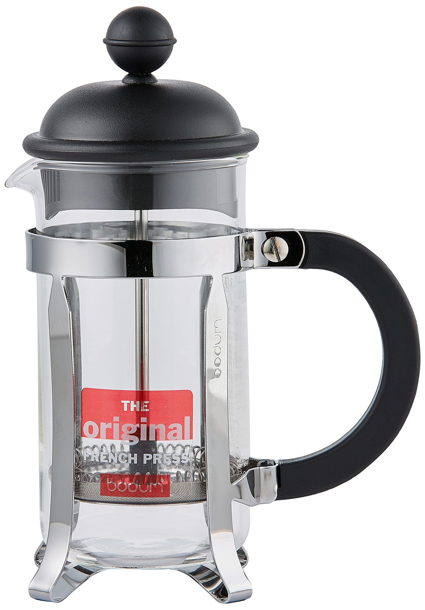 BODUM 1913-01 Caffettiera 3 Cup French Press Coffee Maker, Black, 0.35 l, 12 oz