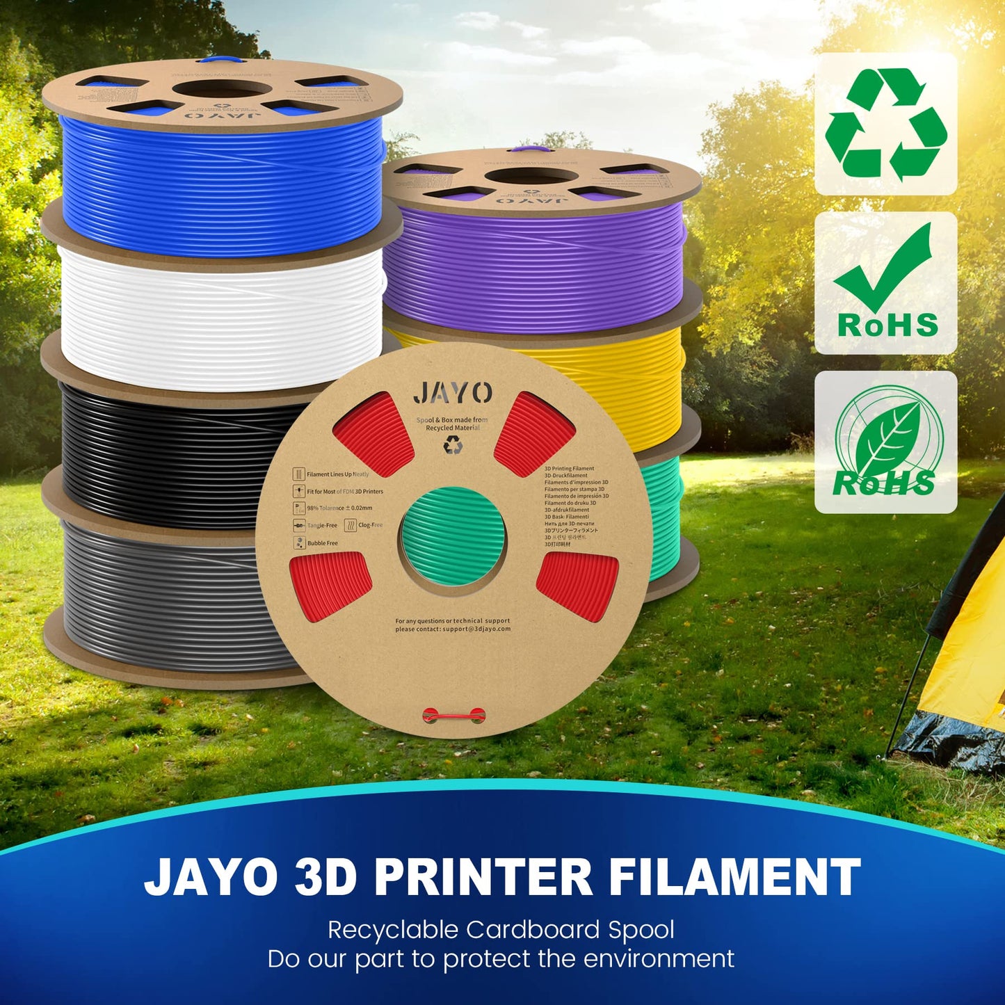 JAYO PLA+ 3D Printer Filament, PLA Plus Filament 1.75mm, 2.2KG, 2 Spools PLA+ White, Enhanced Toughness Filament, Dimensional Accuracy +/- 0.02 mm 2.2kg White+White 2.2KG PLA+ (2 Spool)