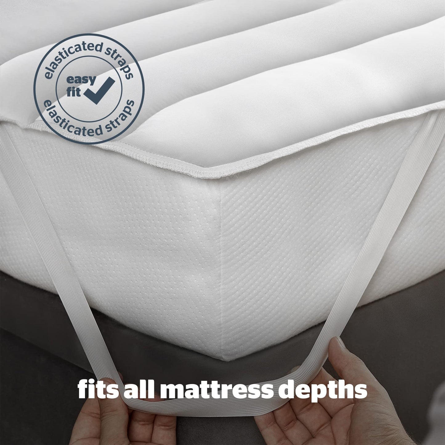 Silentnight Quilted Super Mattress Protector – Premium Luxury Mattress Cover Protector Pad with Extra Deep Elasticated Straps – Hypoallergenic, Super Soft and Machine Washable - Super King, White