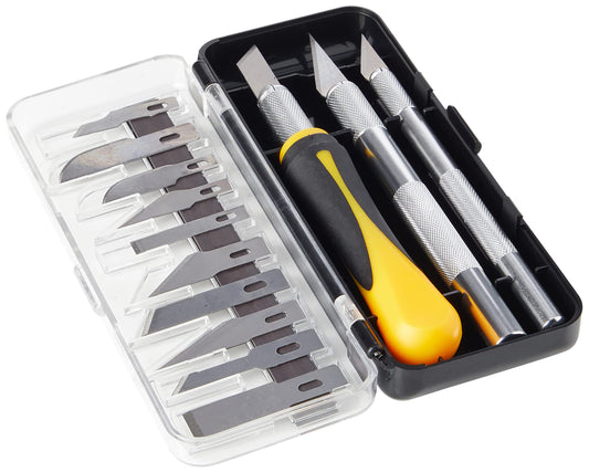 Modelcraft PKN3305/S Precision Craft Knife Set , Silver , 16 Piece