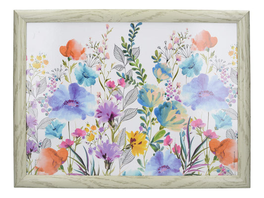 Creative Tops Lap Tray with Cushion with "Meadow Floral" Design, 44 x 34cm, Multi-Colour Meadow Floral Single