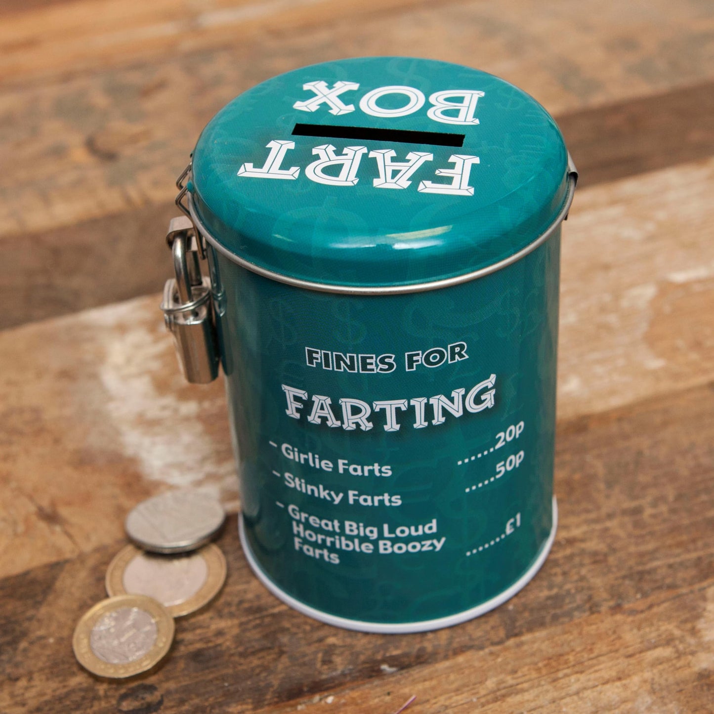 Boxer Gifts Fines Money Tin | Funny Husband Dad Boyfriend Novelty Birthday Christmas Father's Day Fart Gift for Him-Mens Joke Secret Santa Stocking Filler Present, Stainless Steel, Blue, 14,5x9x9cm