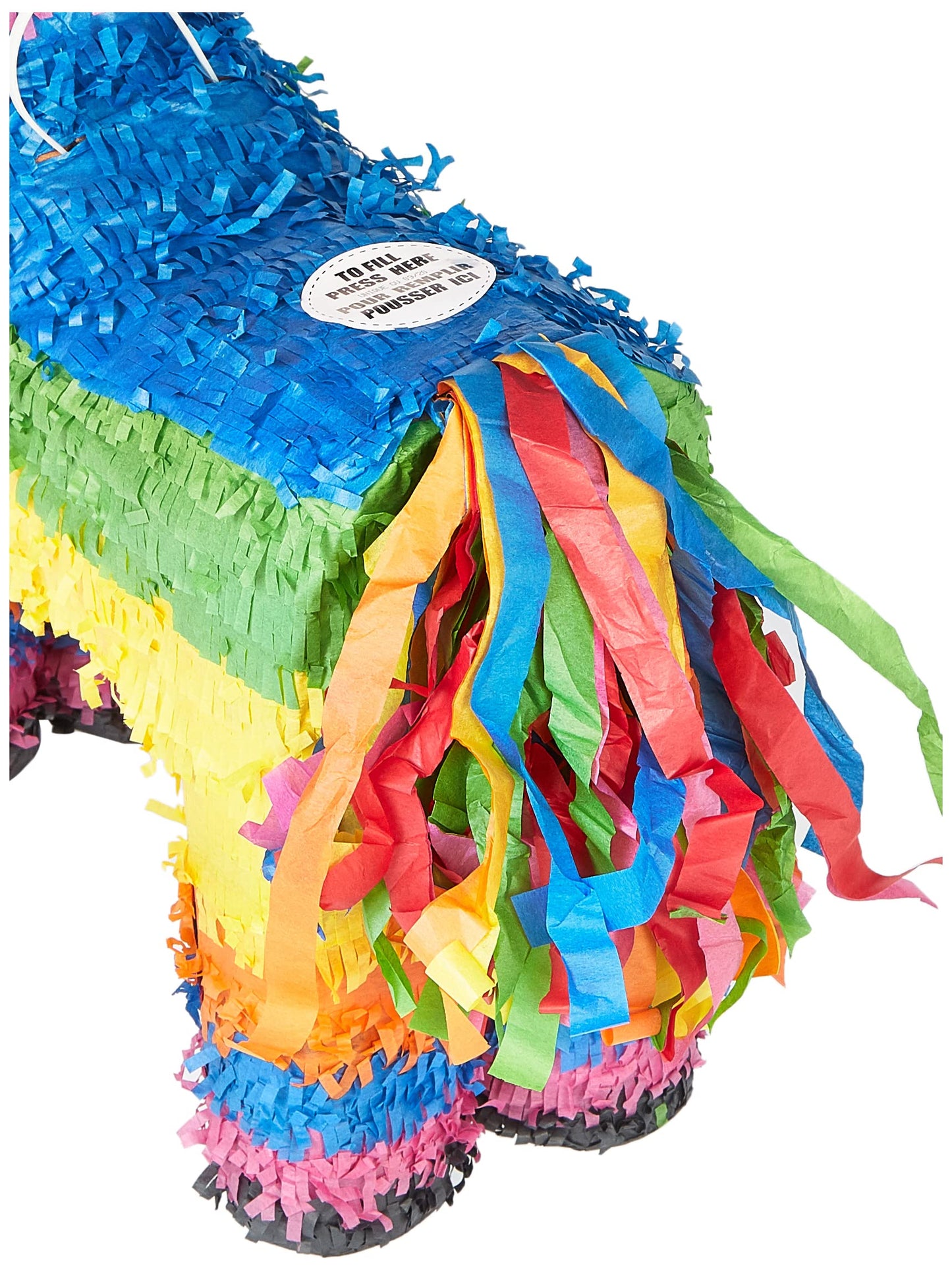 Multicolor Burro-Shaped 3D Pinata (56cm x 35cm) 1 Piece - Durable and Vibrant Design, Perfect for Parties and Celebrations