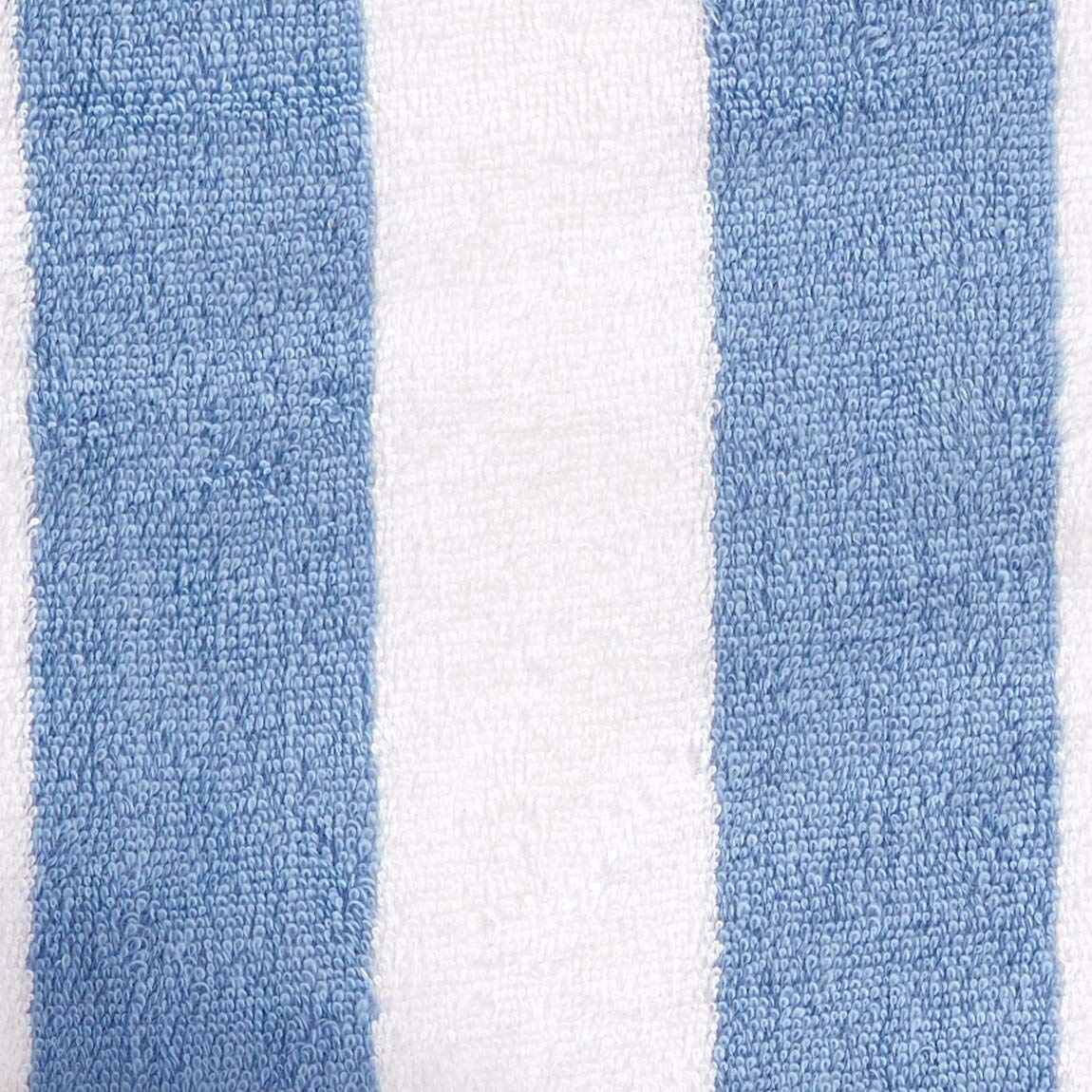 Amazon Basics Cabana Stripe Pack of 1 Beach Towel, Sky Blue, 152.4 cm x 76.2 cm