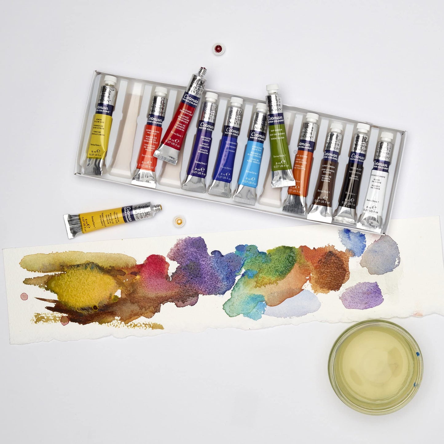 Winsor & Newton, Cotman Watercolour '12 Tube Collection' , 12 x 8ml Tubes 8 ml (Pack of 12) Single