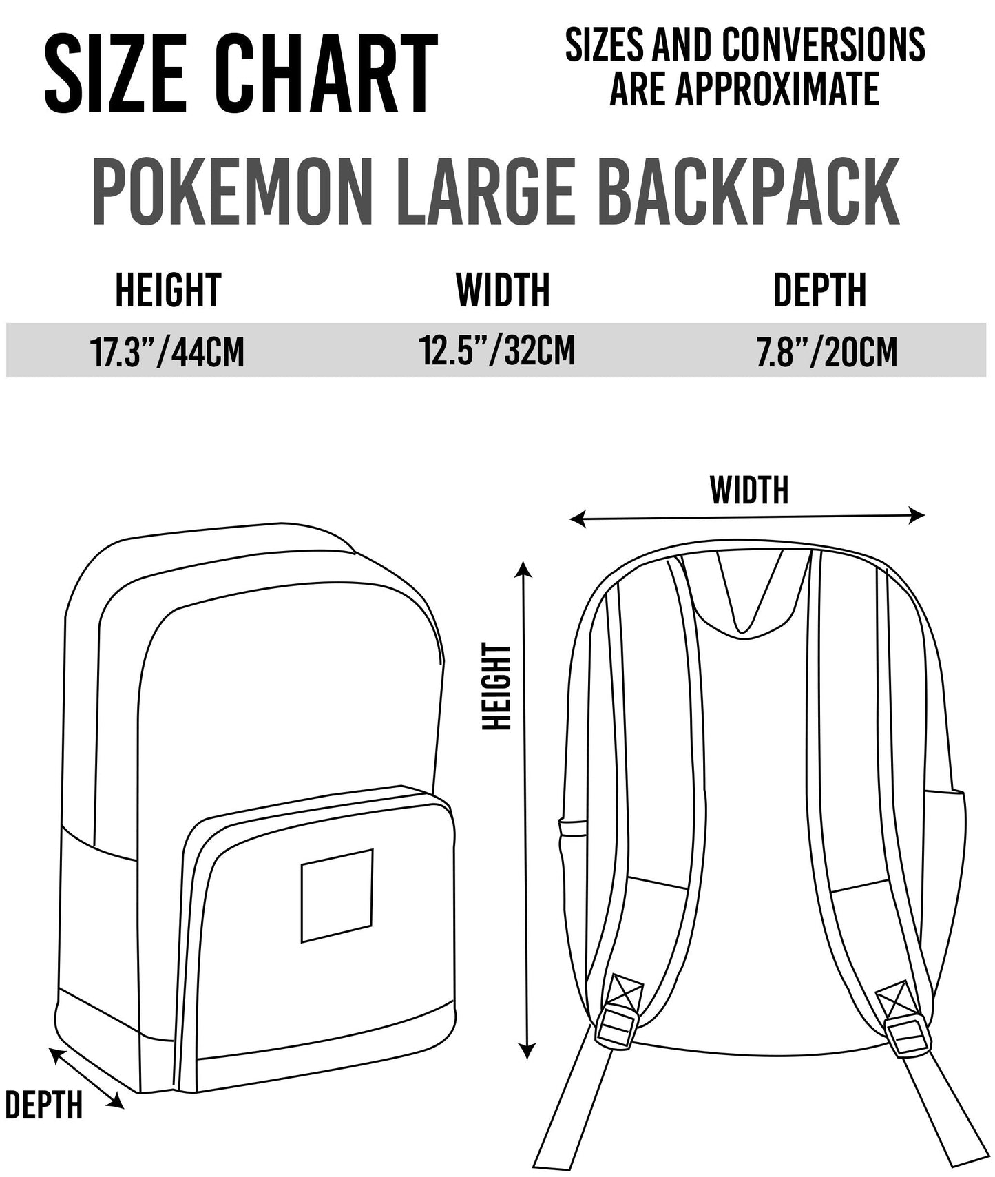 Pokemon Kids Gamer School Backpack | Adjustable Straps for All-Day Comfort | Unisex Design for Young Pokémon Enthusiasts | Dynamic Pokémon-Themed Backpack | Multiple Pockets Keep Essentials Organized