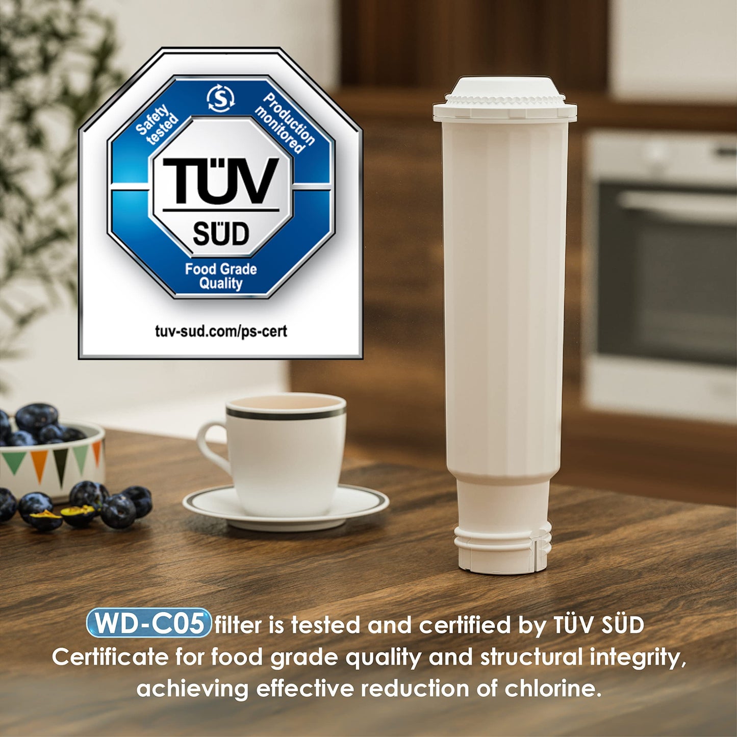 Waterdrop Coffee Filter Cartridge, Compatible with Nivona® Water Filter Cartridge, Melitta® Filter Cartridge, Krups® F088, Krups® EA829S, Jura®, Melitta® Barista TS and More, TÜV SÜD Certified (4)