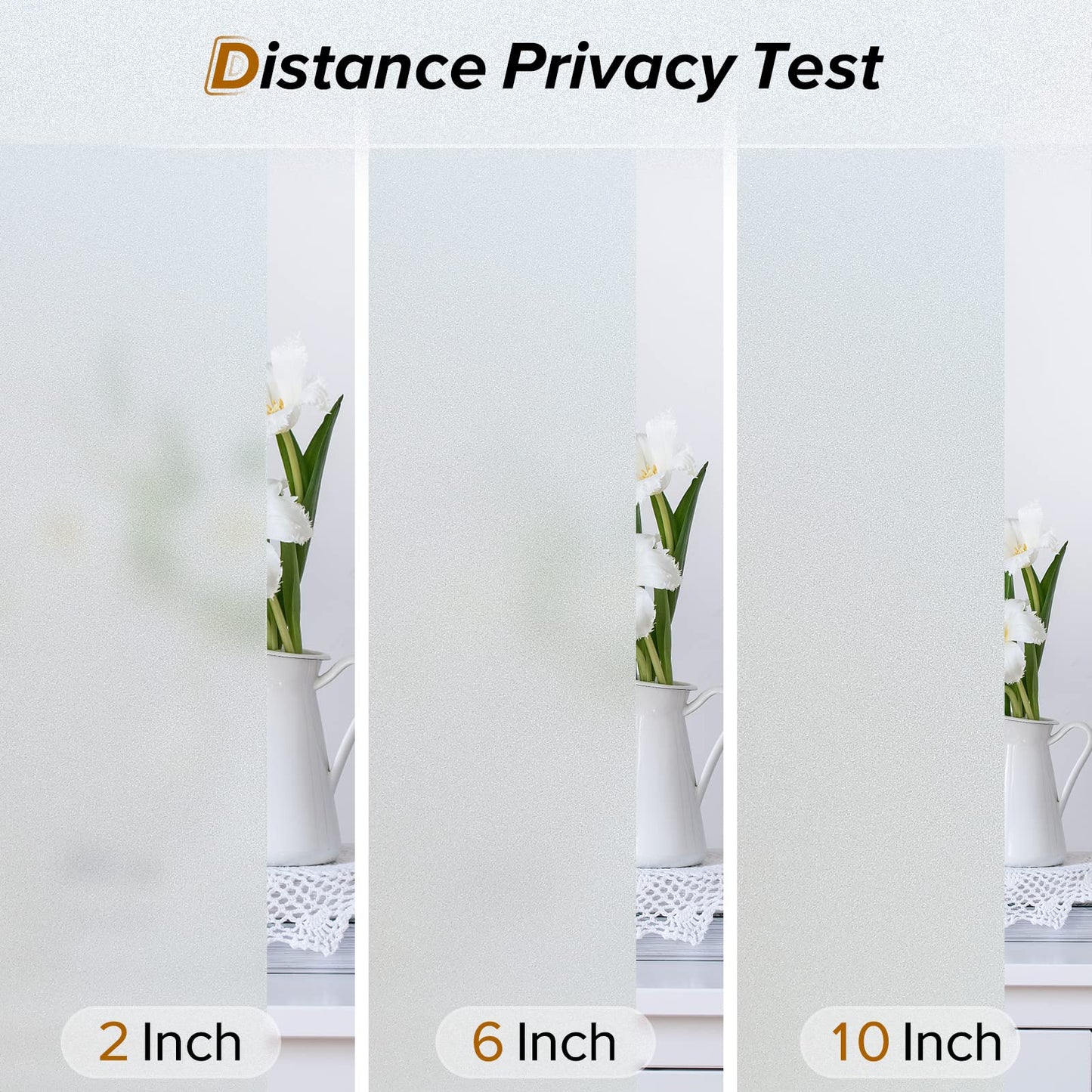 rabbitgoo Window Film Privacy Film for Glass Windows, Frosted Window Film Self Adhesive Roll Static Cling without Glue, Removable Opaque Window Film Anti UV for Bathroom Home Office Matt 60x200 cm 60 x 200 cm