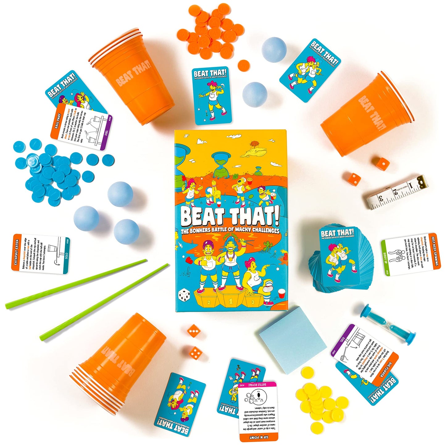 Gutter Games Beat That! - The Bonkers Battle of Wacky Challenges - Family Party Game for Kids & Adults - Card and Board Games for Families - Great Stocking Fillers for Parties & Family Games Nights Main Game