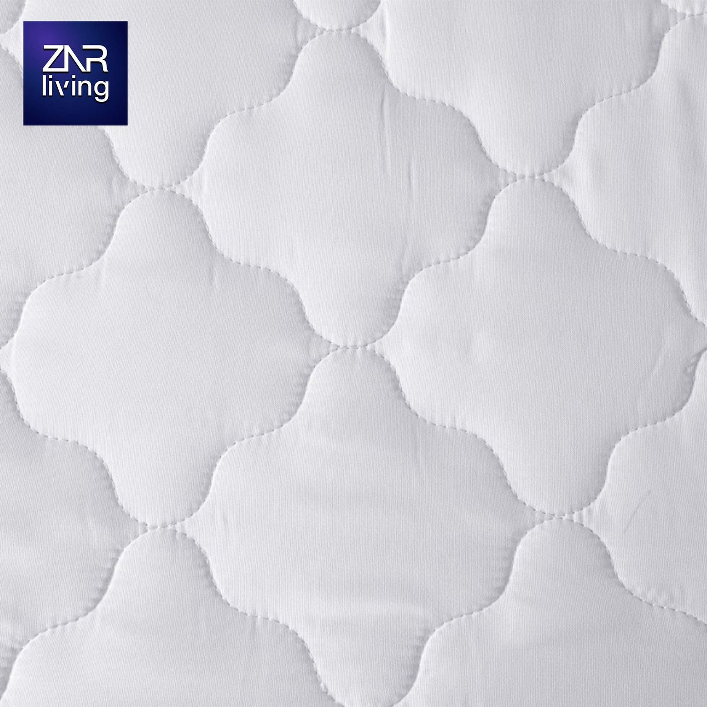 ZNR® Triple Filled Quilted Mattress Protector | King Size Mattress Toppers | 40 CM Extra Deep Skirt | Fitted Sheet Style Bed Cover | Hypoallergenic | Dust Mite Proof | Breathable | Noiseless…