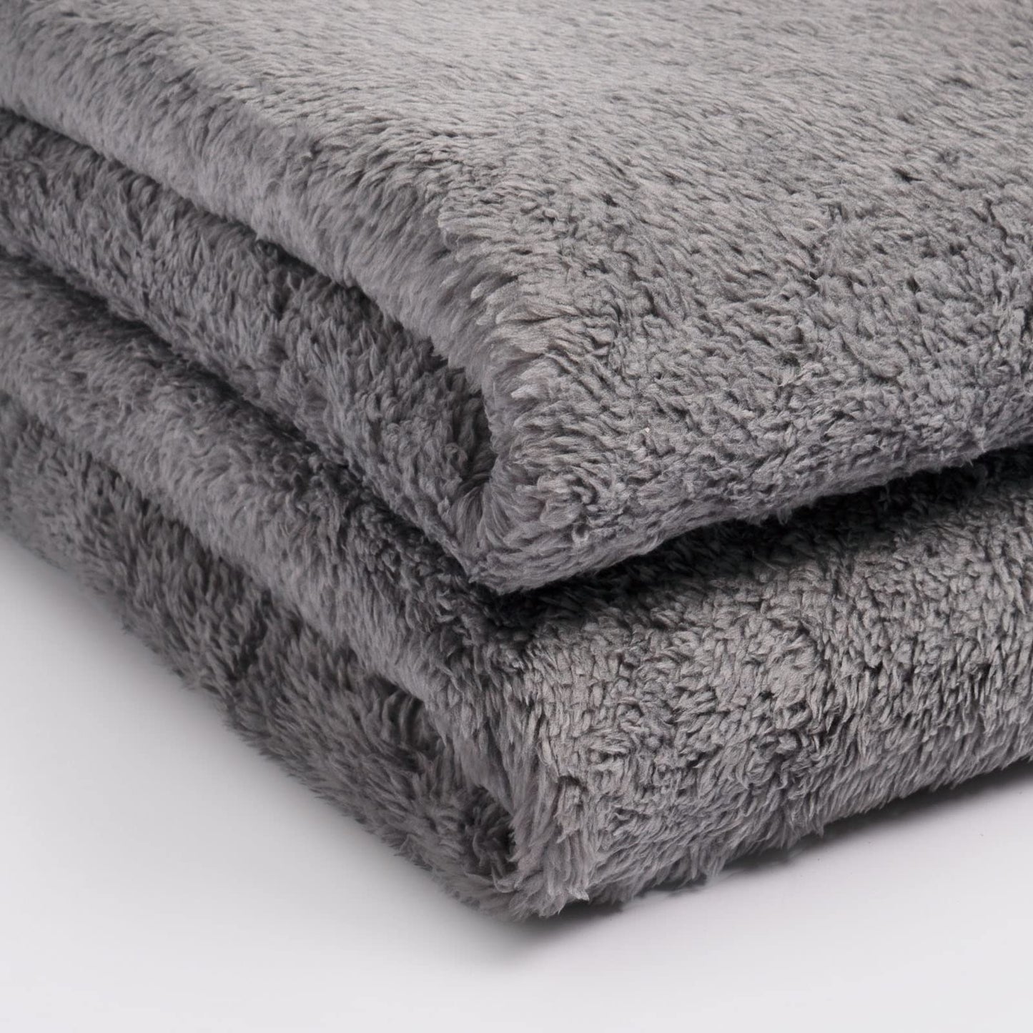 Brentfords Teddy Fleece Throw, 150 x 200 cm, 100% Polyester, Charcoal Grey, Double Double - 150 x 200 cm